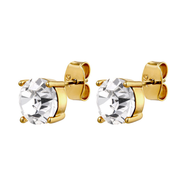 Daze Gold Earrings - Crystal