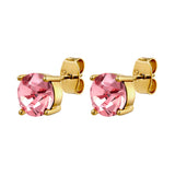 Daze Gold Earrings - Light Rose