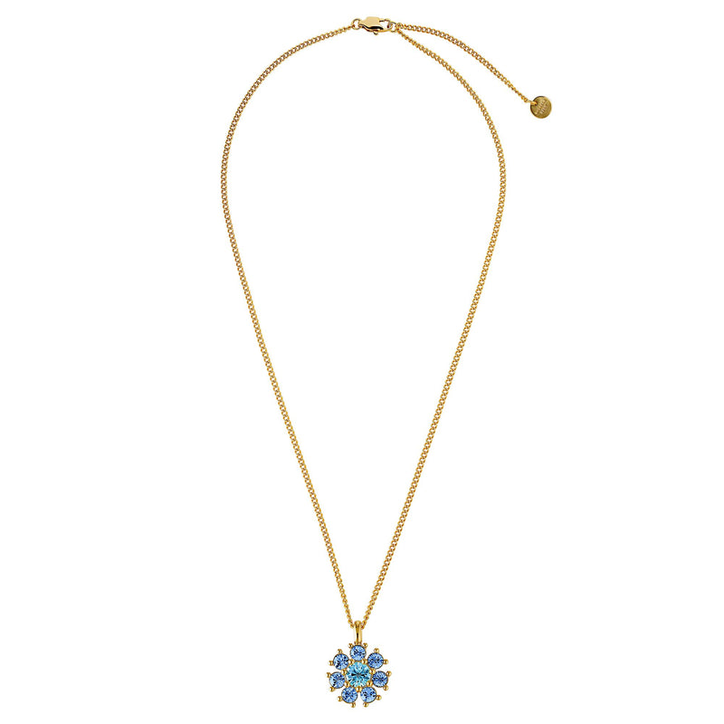 Delise Gold Necklace - Light Blue / Aqua