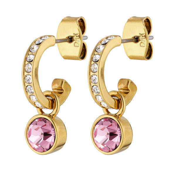 Dessa Gold Earrings - Light Rose