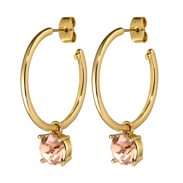 Diega Gold Earrings - Peach