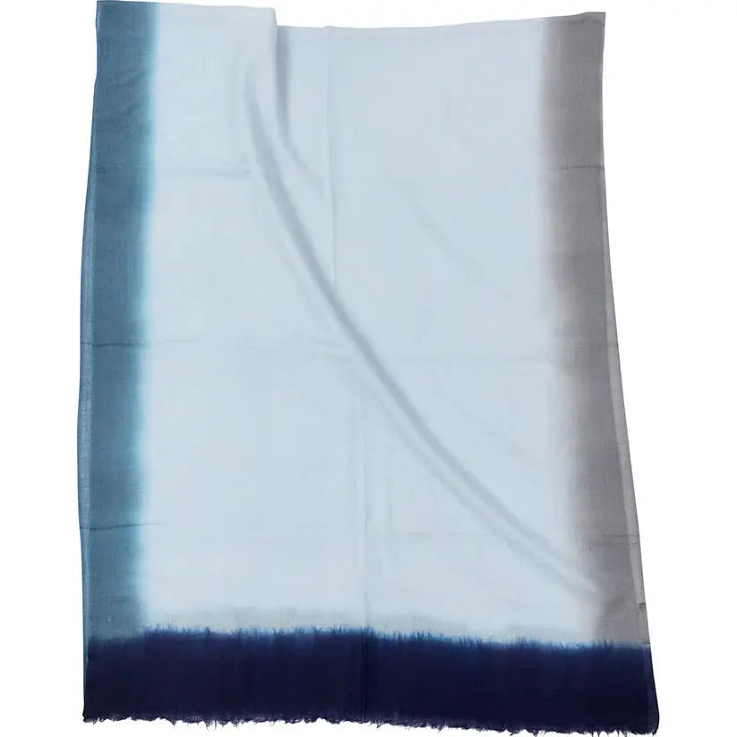 Dip It Wool Scarf, Blue/ Grey