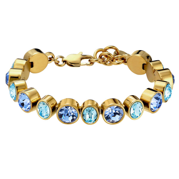 Elaine Gold Bracelet - Aqua Blue