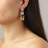 Esmara Gold Earrings - Golden / Crystal