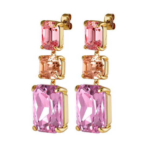 Esmara Gold Earrings - Light Rose / Peach