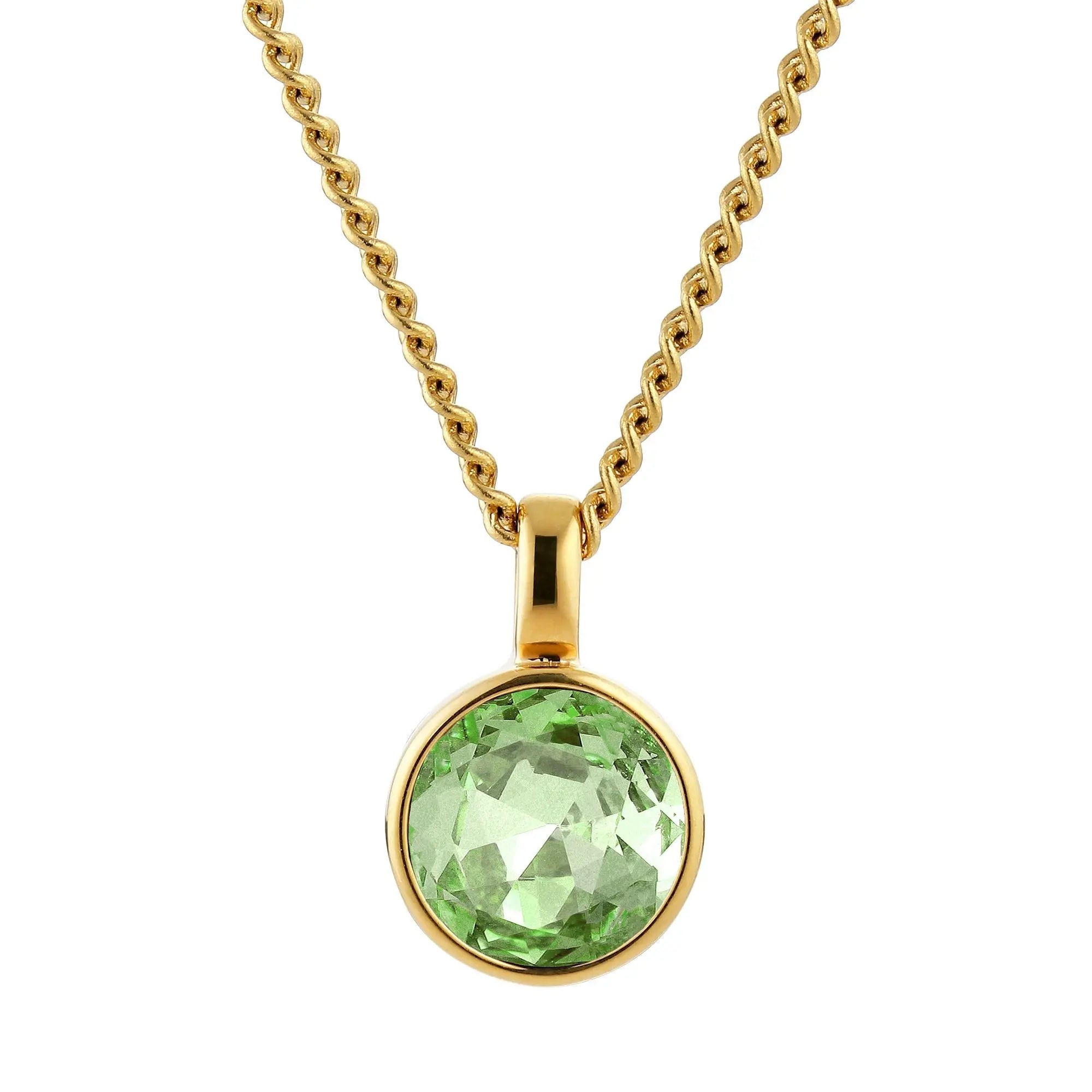 Ette Gold Necklace - Light Green Dyrberg/Kern NZ