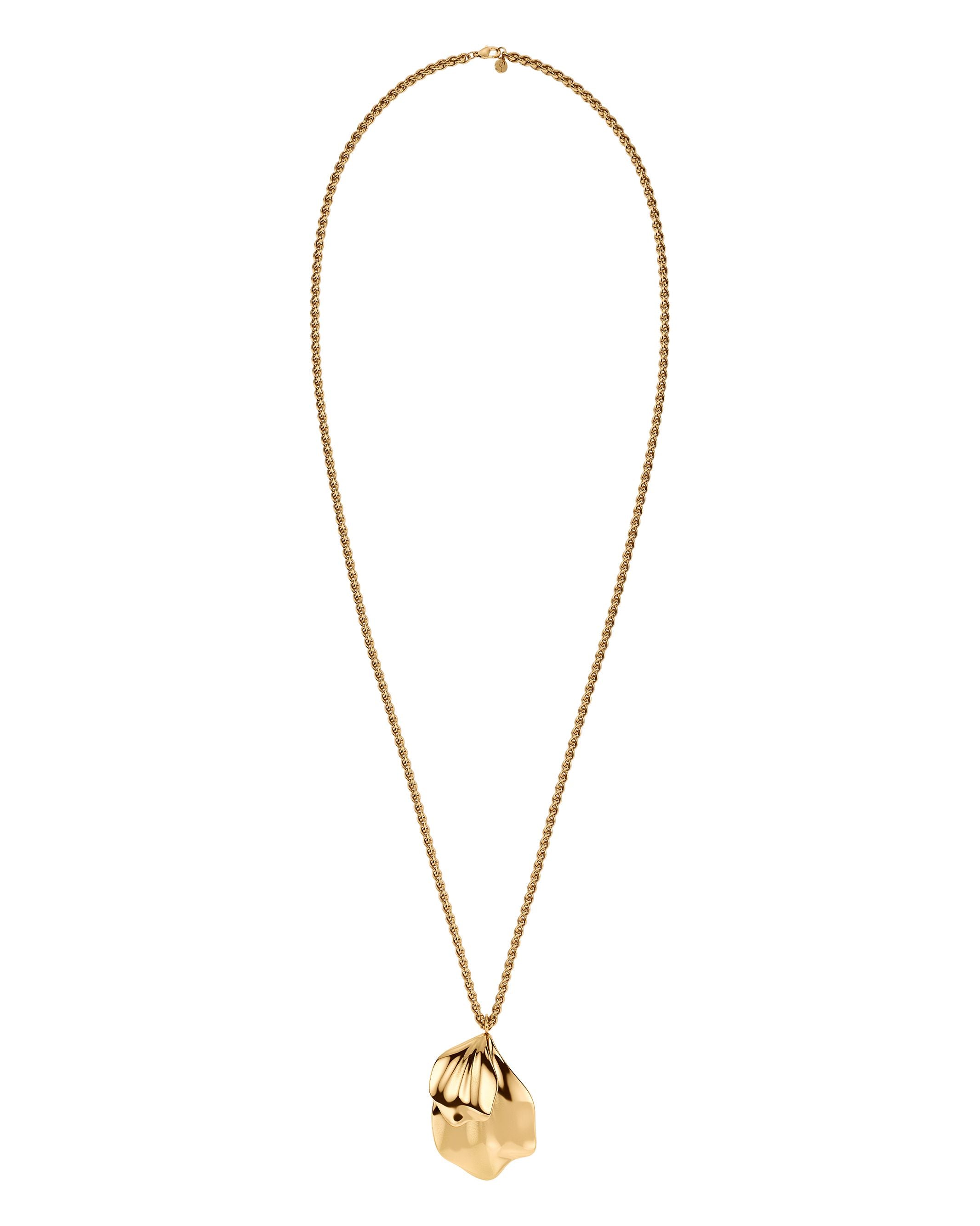 Petal Necklace L Gold EdbladNZ