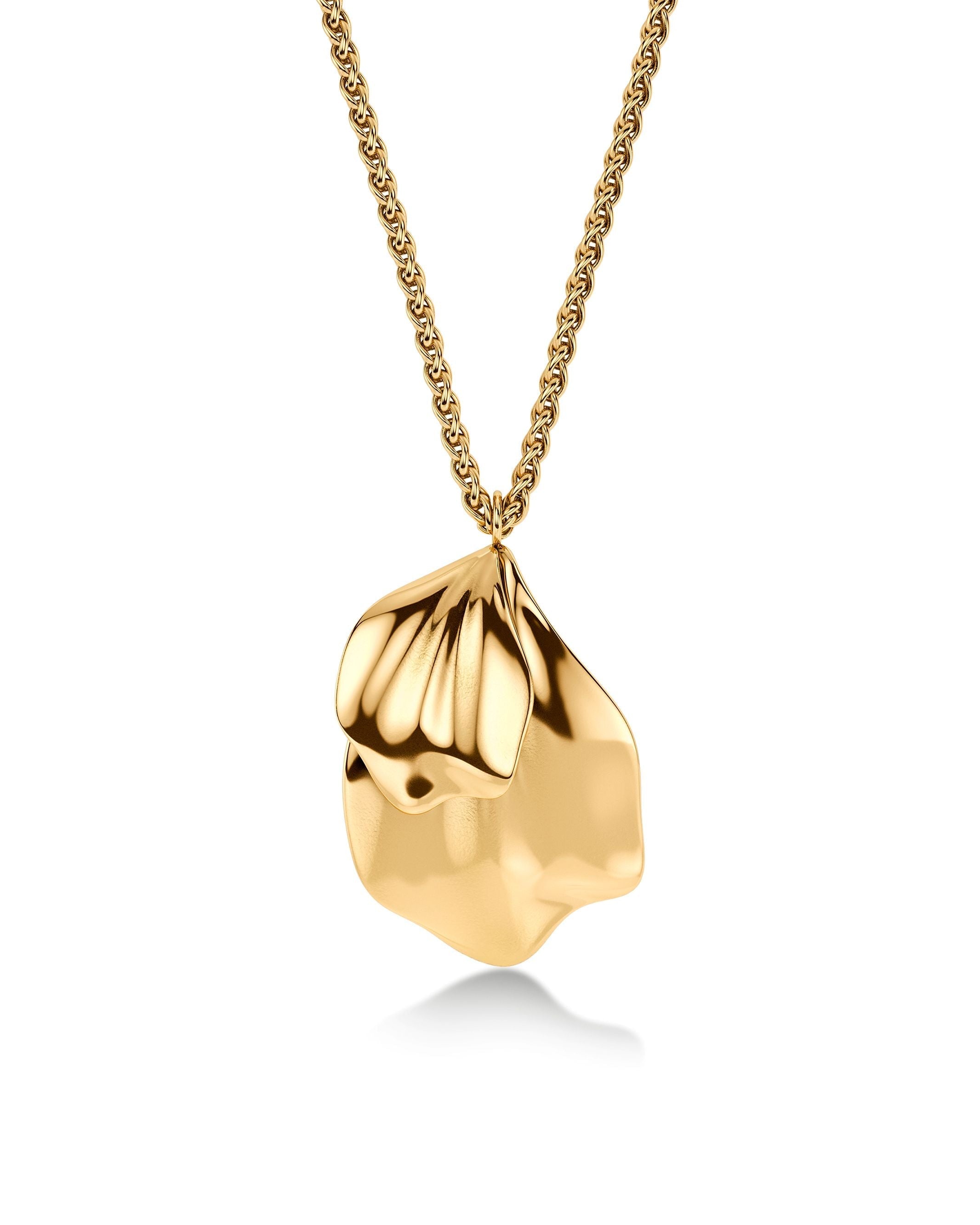 Petal Necklace L Gold EdbladNZ