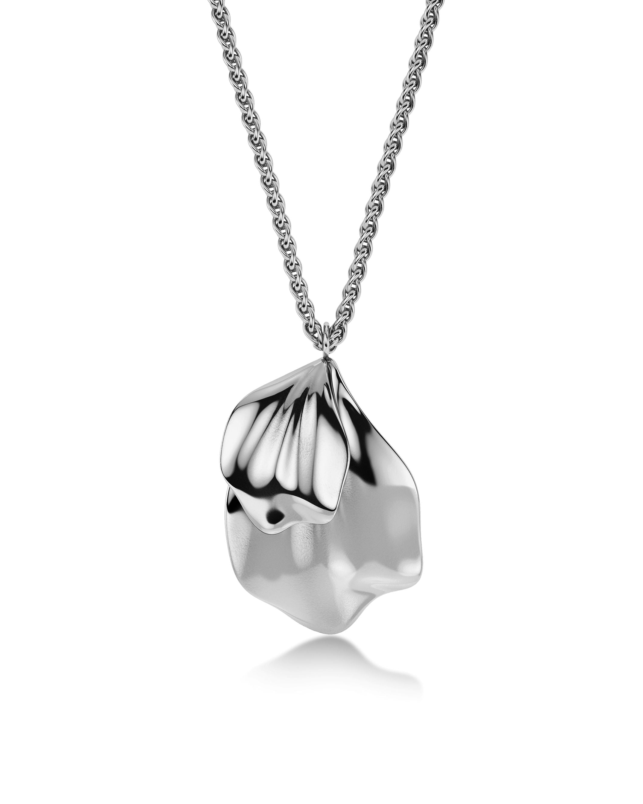 Petal Necklace L Silver EdbladNZ