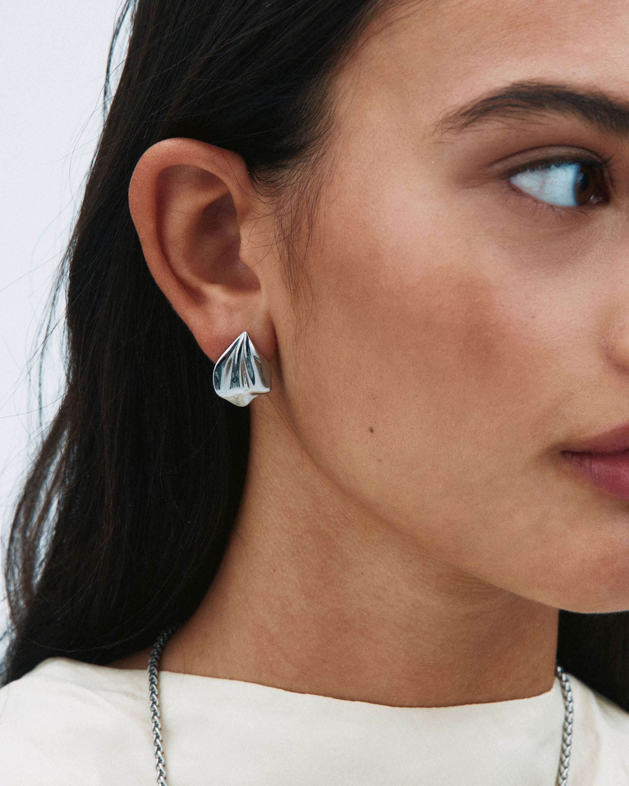 Petal Studs S Silver EdbladNZ