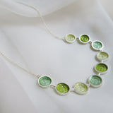 Gaudi Silver Statement Necklace Green