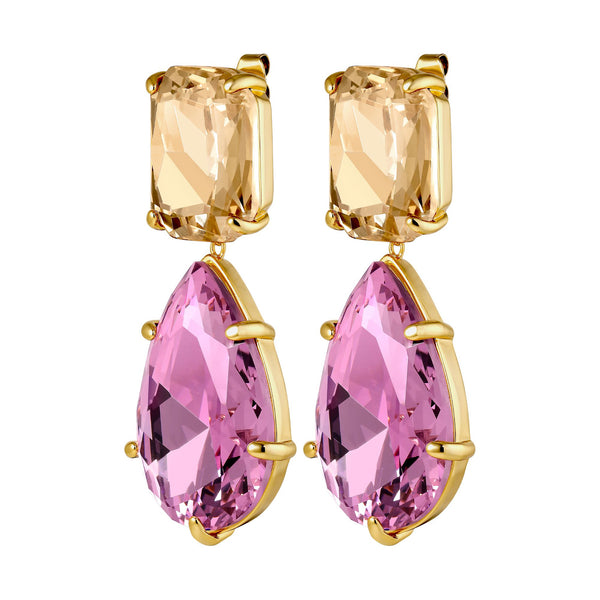 Golari Gold Earrings - Rose