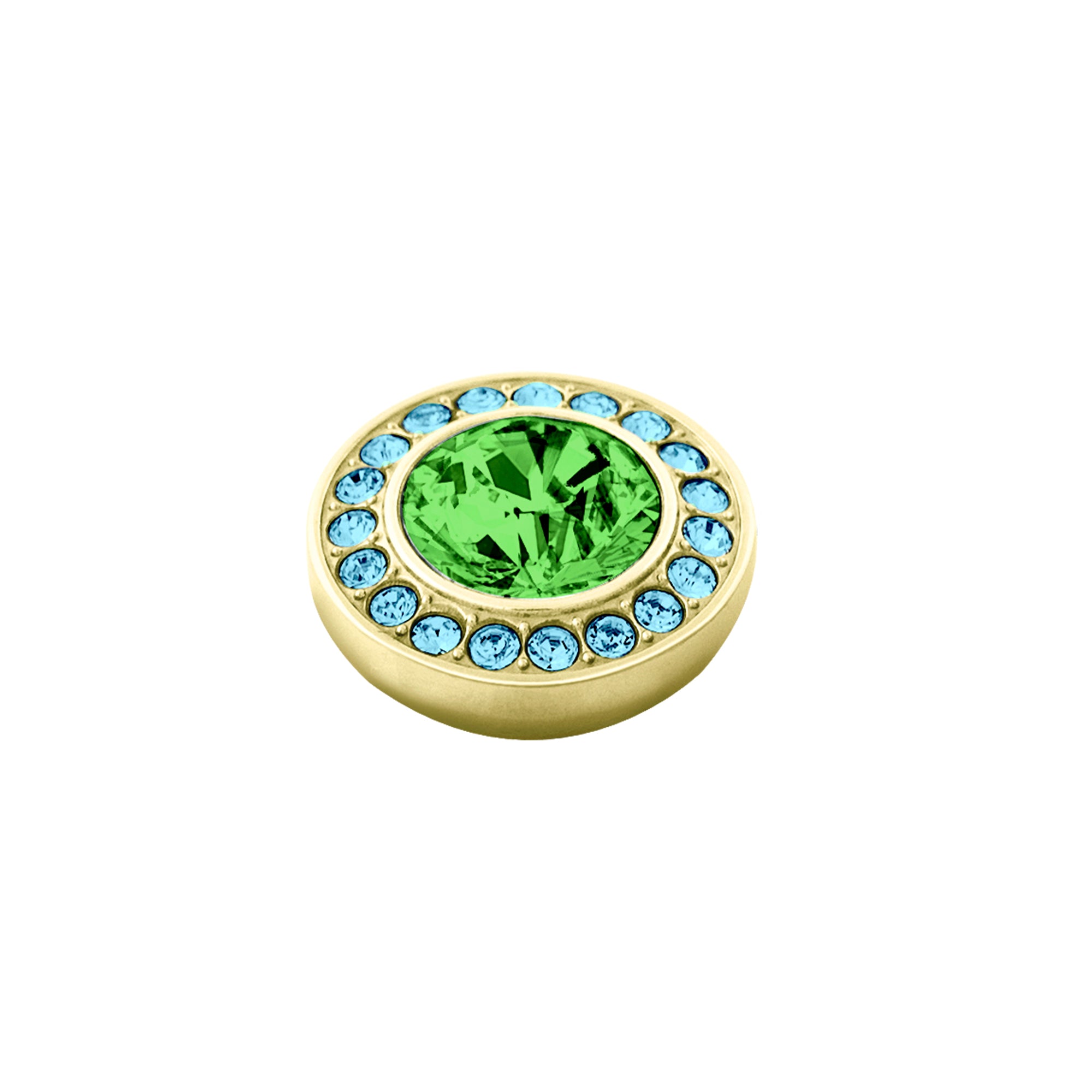 Grace Gold Interchangeable Ring Topper - Green/ Aqua