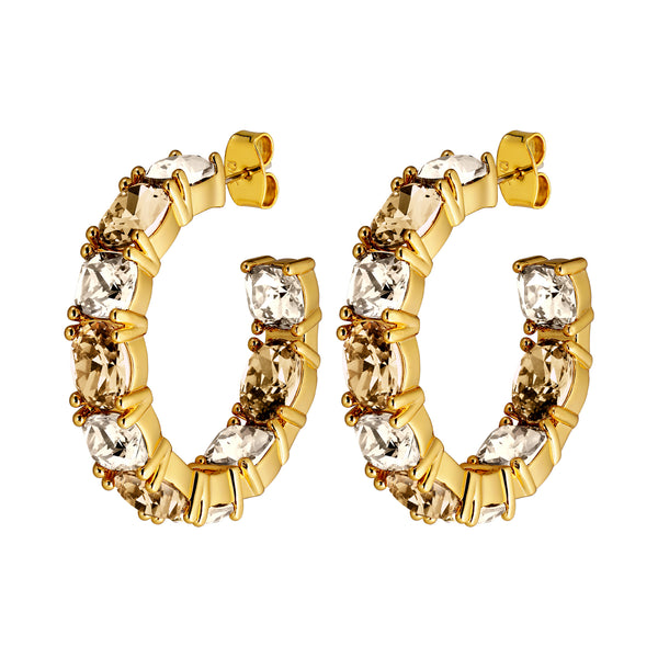 Gretia Gold Earrings - Golden