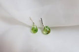 Gaudi Silver Earrings Single Drop Green