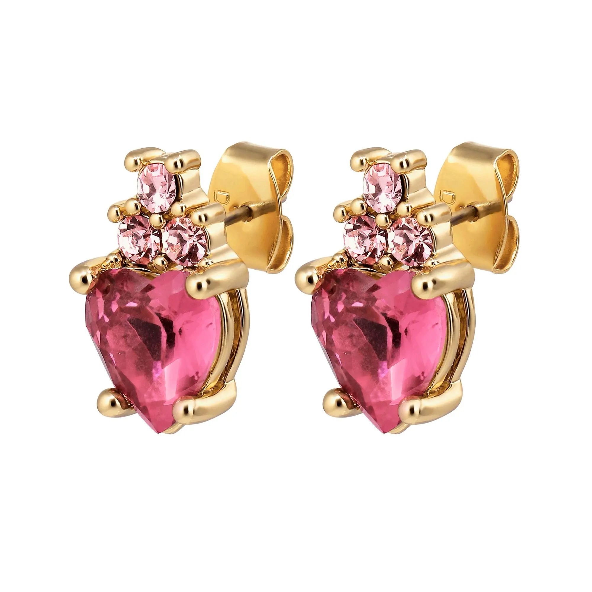 earrings with heart shaped drop