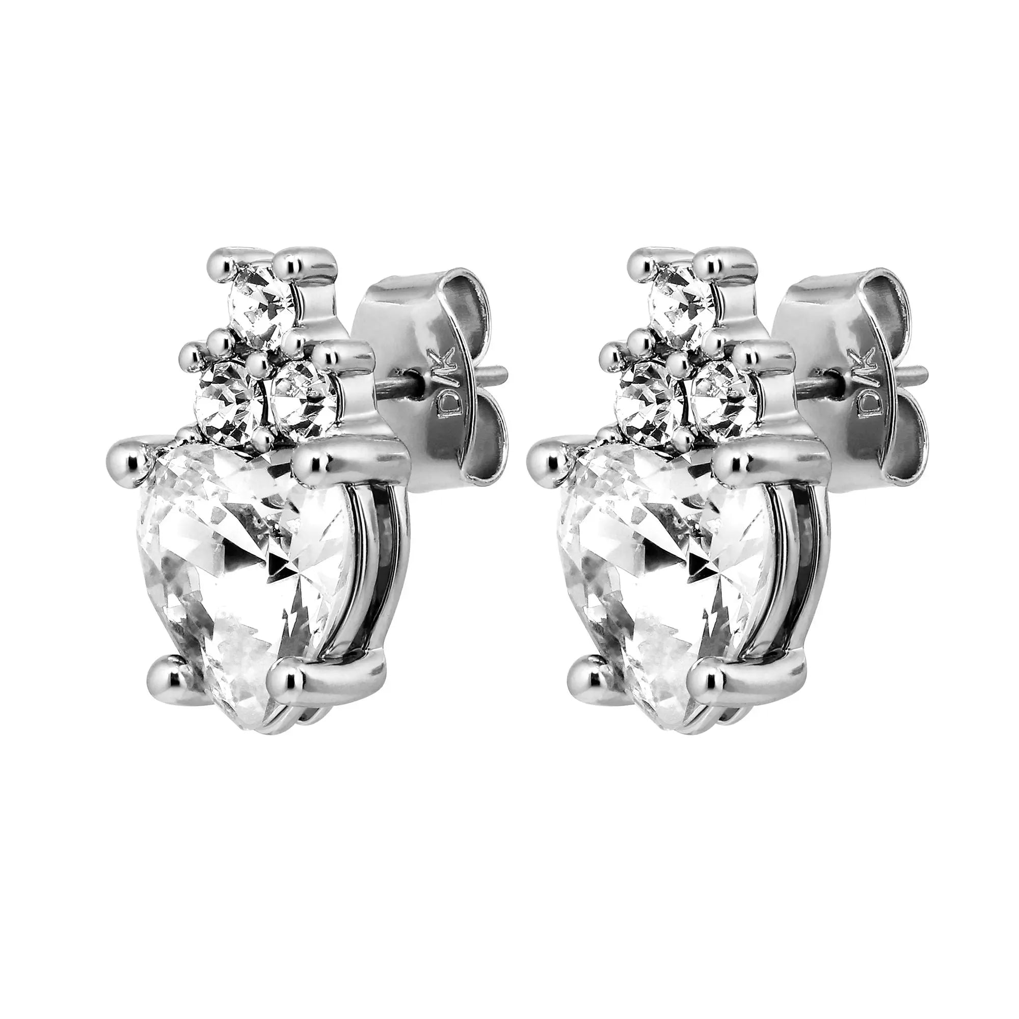 earrings with heart shaped drop