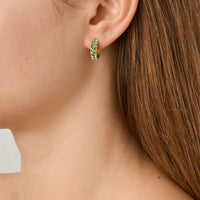 Heidi Gold Earrings - Light Green