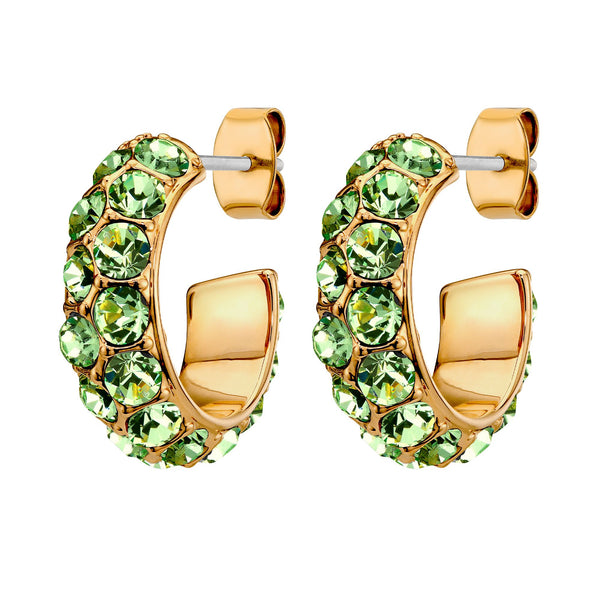 Heidi Gold Earrings - Light Green