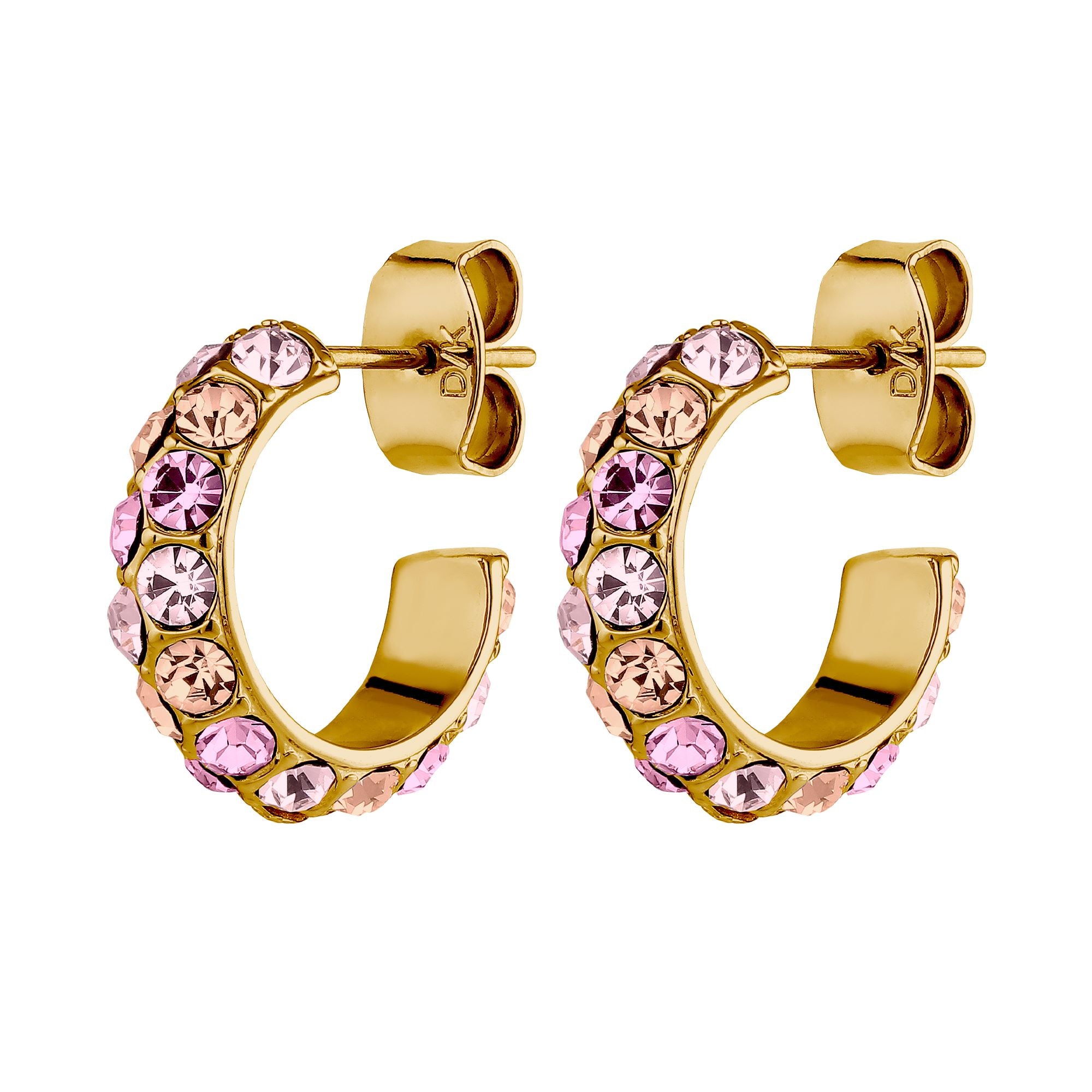 Heidi Gold Earrings - Light Rose