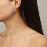 Helen Gold Earrings - Aqua