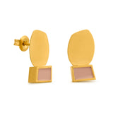 Collage Gold Earrings Mauve