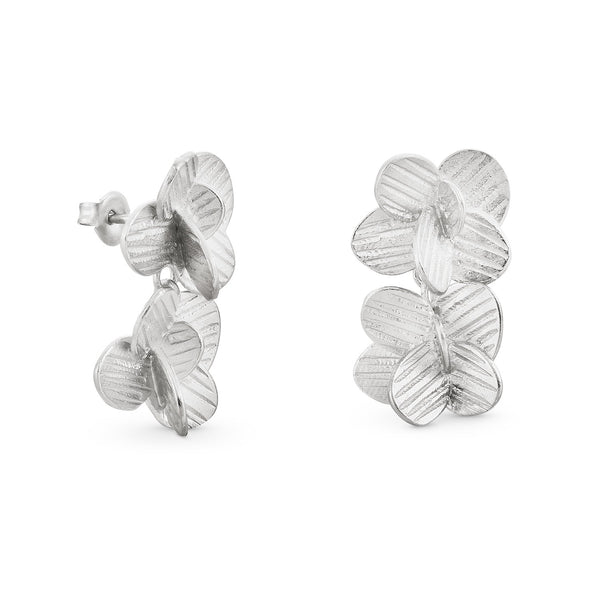 Pampalonia Silver Double Earrings