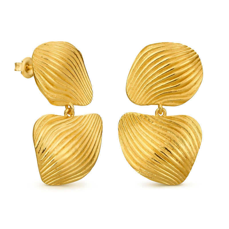 Onaria Double Golden Earrings