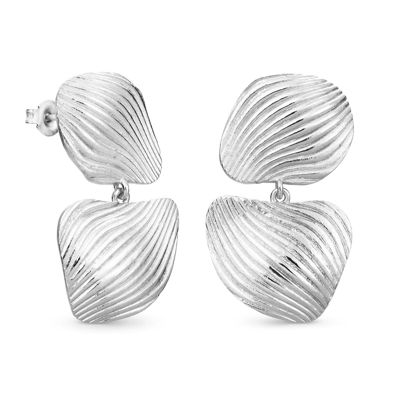 Onaria Double Silver Earrings