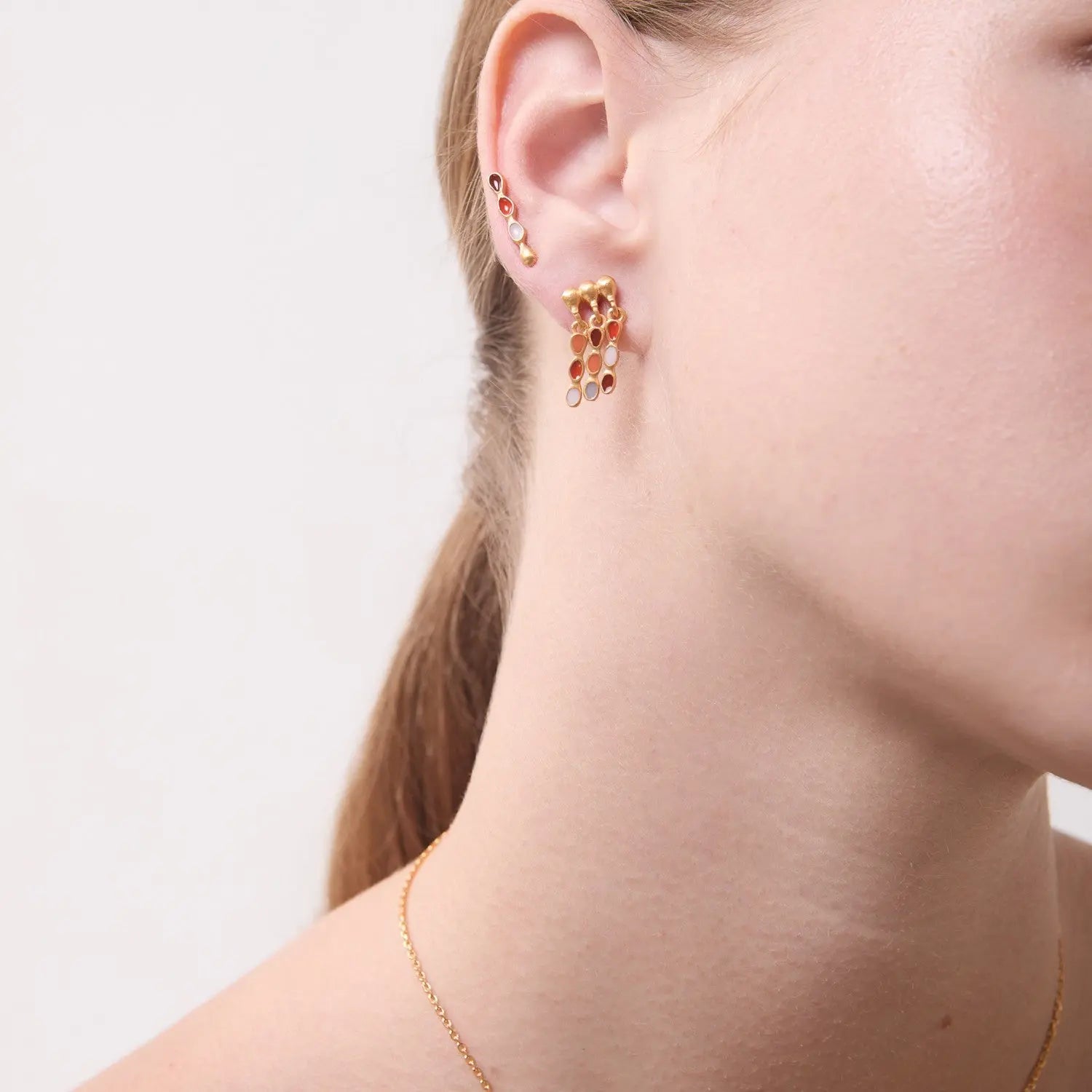 Aube Large Gold Earrings Dyrberg/Kern NZ