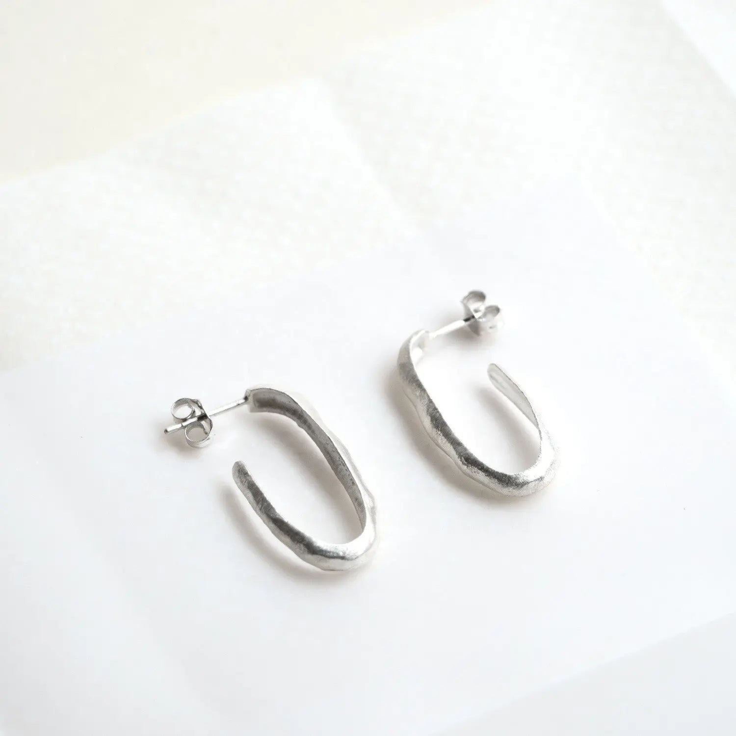 Sauma Large Silver-Plated Hoop Earrings Dyrberg/Kern NZ