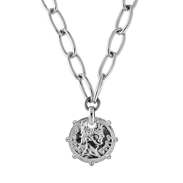 Jenni Shiny Silver Necklace - Crystal