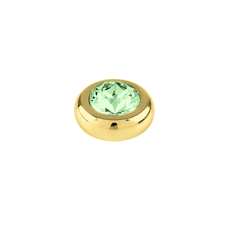 Joy Gold Interchangeable Ring Topper - Light Green