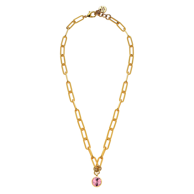 Lisanna Gold Necklace - Light Rose