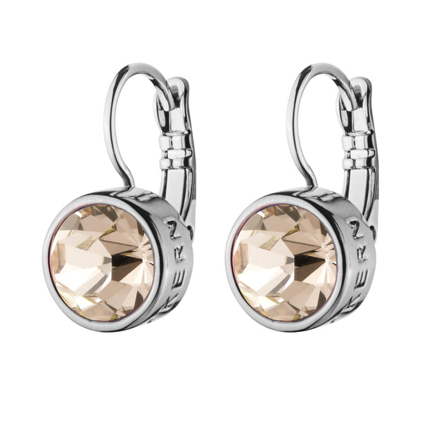 Louise Shiny Silver Earrings - Sand