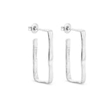 Lignis Silver Thin Hoops Large