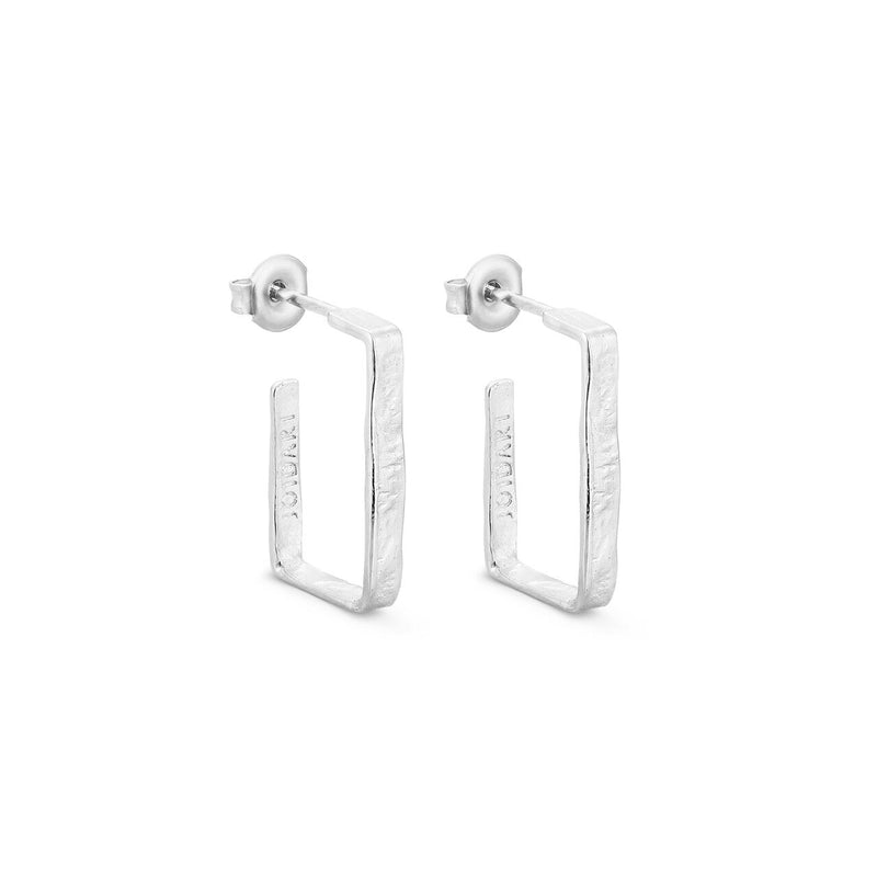 Lignis Silver Thin Hoops Medium