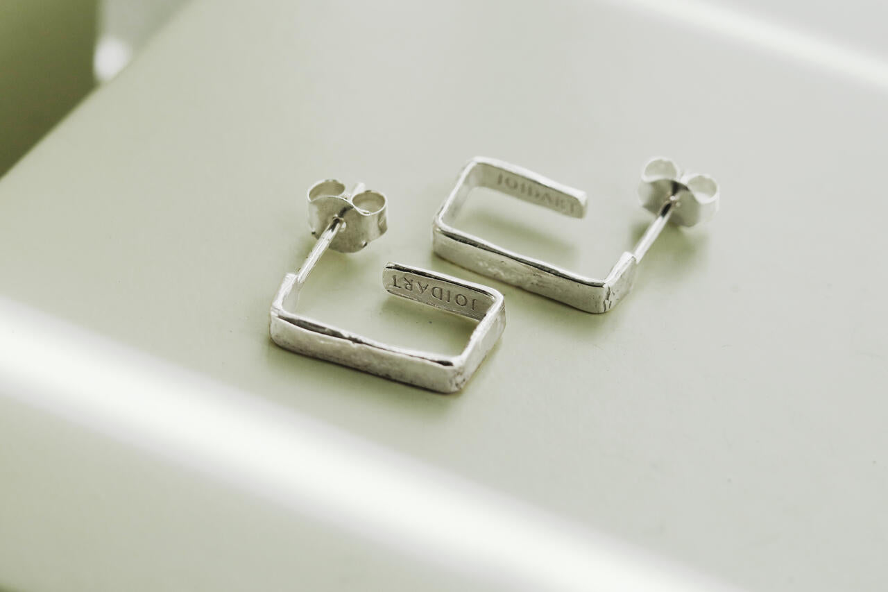 Lignis Silver Thin Hoops Small