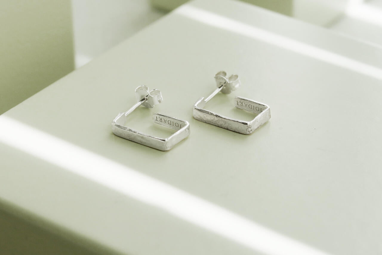 Lignis Silver Thin Hoops Small