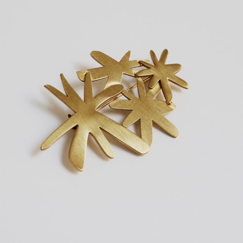 Miro Gold Brooch Stars