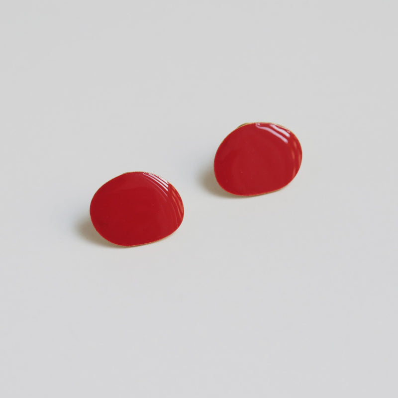 Miro Gold Earrings Red