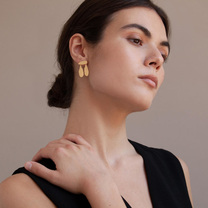 Miro Dangling Gold Earrings