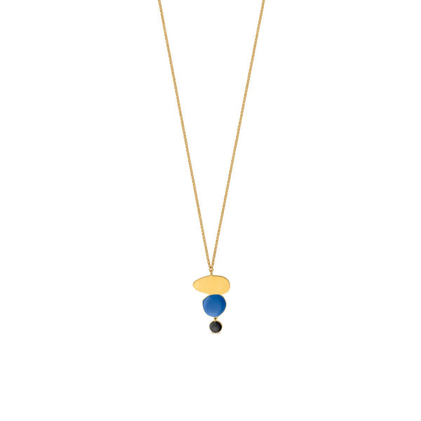 Miro Gold Necklace Triple Drop Pendant