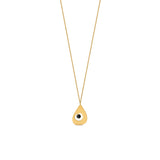 Miro Gold Necklace Black Drop Pendant