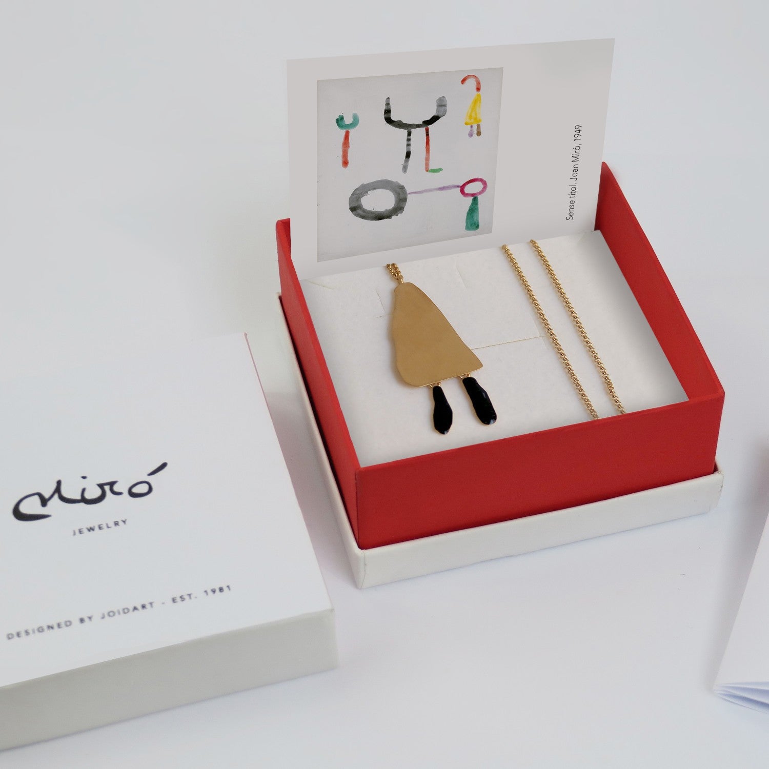 Miro Gold Hook Earrings Black