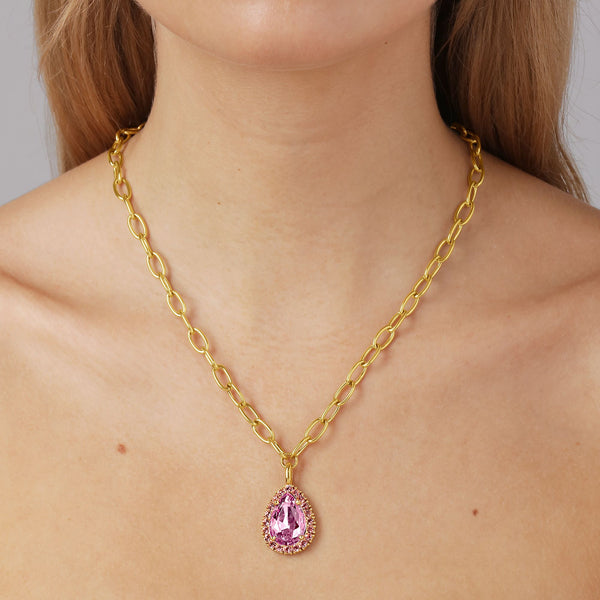 Metta Gold Necklace - Light Rose