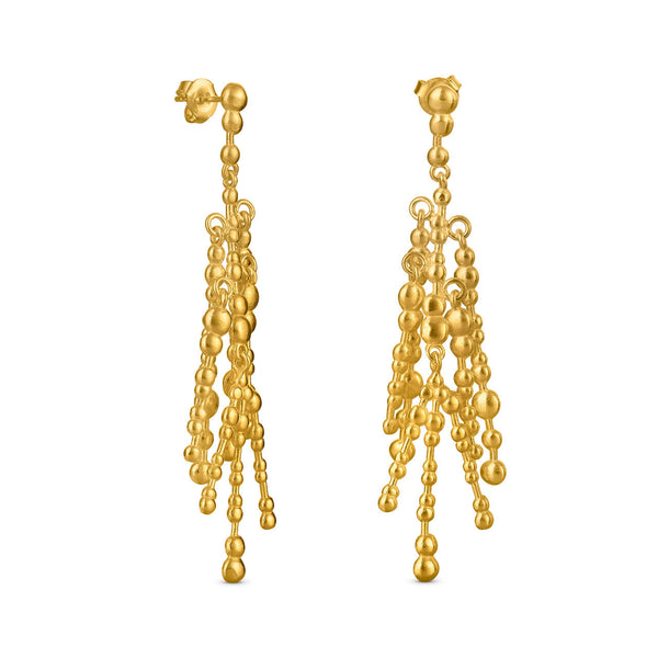Malvasia Gold Earrings Long Multi Drop