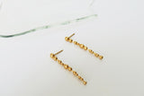Malvasia Gold Earrings Long Single Drop