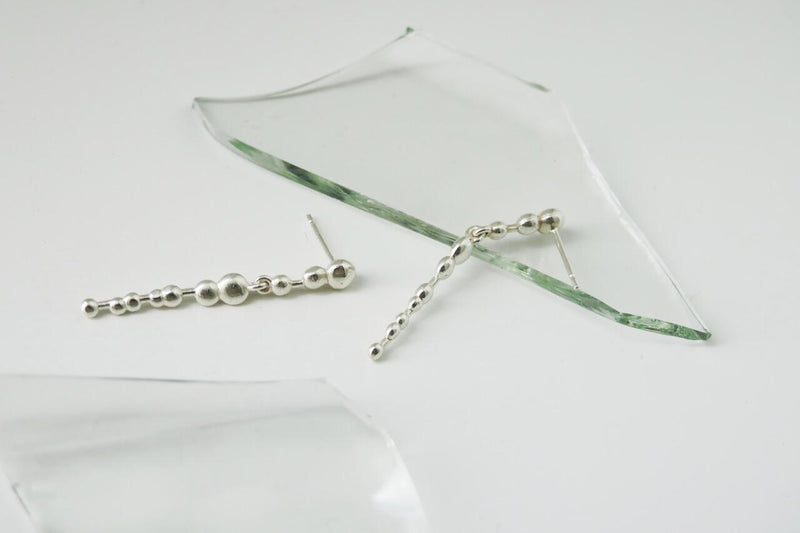 Malvasia Silver Earrings Long Single Drop