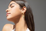 Mar Gold Earrings Glass Bead